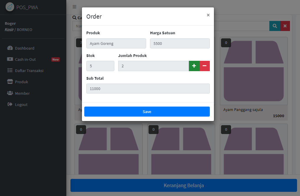 Input Shopping Cart